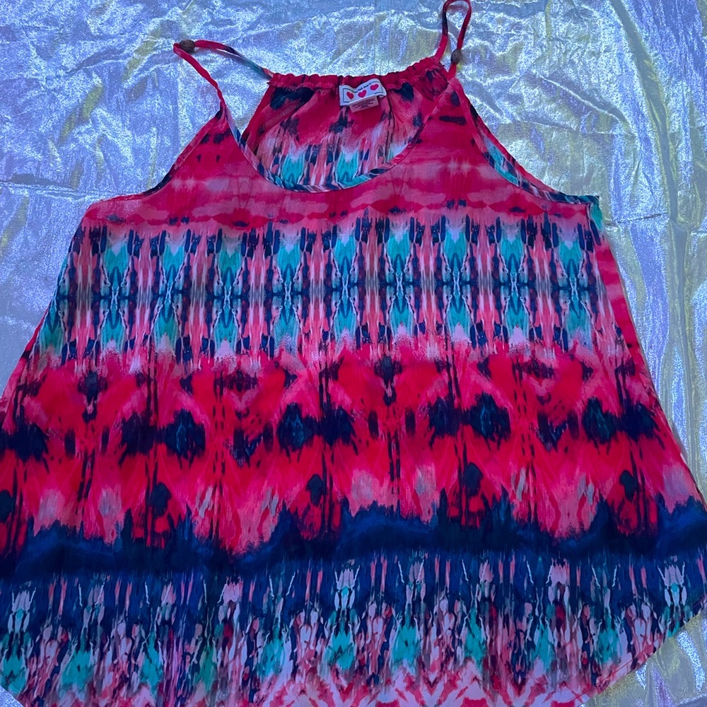 cute multi color tank top